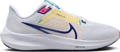 Chaussures de Running Femme Nike Air Zoom Pegasus 40 Blanc Bleu