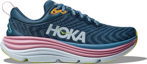 Chaussures Running Hoka One One Gaviota 5 Bleu Rose Femme