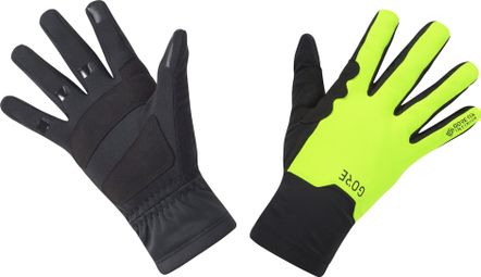 Lange Unisex-Handschuhe Gore Wear Gore-Tex infinium Mid Schwarz/Gelb