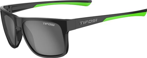 Tifosi Swick Satin Sunglasses Black / Green / Smoked Polarized Lenses