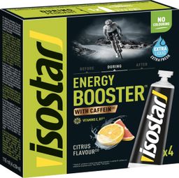 ISOSTAR Energy Booster Flüssiges Koffein Gel 40g Mint Geschmack 3x40g