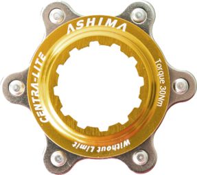 ASHIMA Adaptateur Center Lock Gold pour montage 6 trous