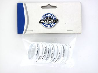 RITCHEY White Aluminum Spacers 5mm (Bag of 10)