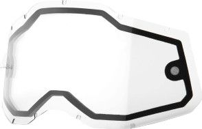 Pantalla de repuesto 100% Racecraft2 / Accuri2 / Strata2 | Gafas transparentes de doble panel
