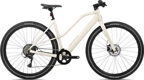 Orbea Vibe Mid H30 Electric City Bike Shimano Acera 8S 250 Wh 700 mm Ivory White 2024