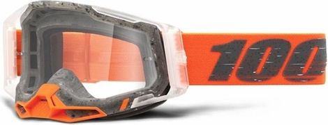 100% RACECRAFT 2 Mask | Orange | Clear Lenses