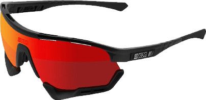 SCICON Aerotech XXL Brille Schwarz glänzend / Rot verspiegelt