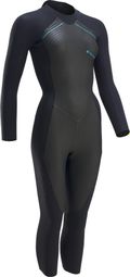 Van Rysel Neoprene Short Course Wetsuit Black Blue Women