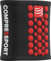 Bandeaux Poignet Compressport Sweatbands 3D.Dots (Paire) Noir Rouge