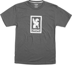 T-shirt Chrome Vertical Border Logo gris