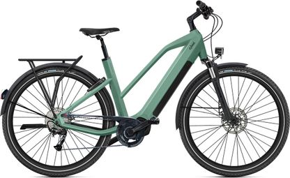 O2 Feel iSwan Explorer Boost 6.1 Mid Shimano Alivio 9V 432 Wh 27,5'' Bicicleta de montaña eléctrica Canopé  Verde
