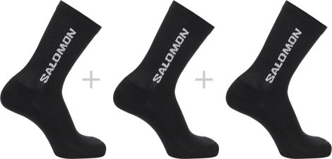 Salomon Everyday Crew 3-Pair Socks Black Unisex