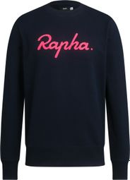 Rapha Logo Navy/Pink Long Sleeve Sweatshirt