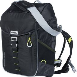 Basil Miles Nordlicht bicycle backpack with LED-strip 17 liter black