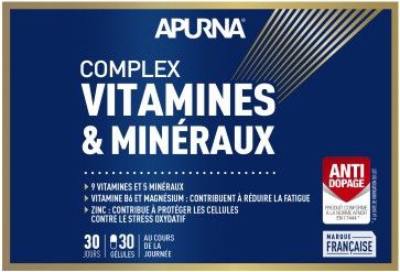 Nahrungsergänzungsmittel Apurna Vitamins and Minerals Box mit 30 Gelen