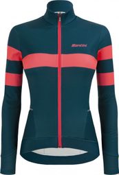 Santini Colore Bengal Women's Long Sleeve Jersey Turquoise Blue