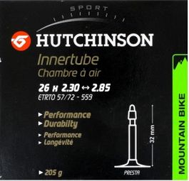 HUTCHINSON Inner Tube STANDARD 26 x 2.30 to 2.85 Presta