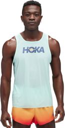 Men's Blue Hoka Airolite Run Tank Top