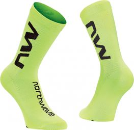 Northwave Extreme Air Mid Socks Fluo Yellow/Black