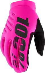 Lange Handschuhe aus 100% Brisker Fluo Pink