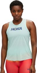 Women's Blue Hoka Airolite Run Tank Top