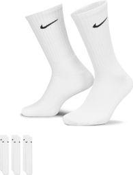 Nike Everyday Cushioned White Unisex Socks (x3)