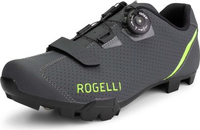 Chaussures De Velo VTT Rogelli R-400x MTB - Unisexe - Gris/Fluor