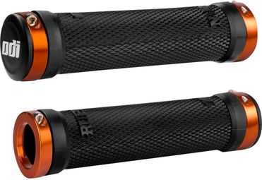 Paar Odi Ruffian Grips 130 mm Schwarz / Orange