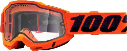 100% ACCURI 2 Enduro MTB Maske | Orange | Klare Brille