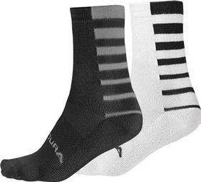 Endura Coolmax Socks Black / White (Set of 2 pairs)