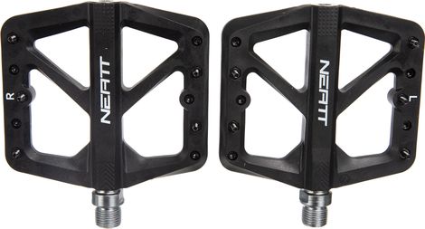Pair of Neatt Composite 5 Pin Flat Pedals Black