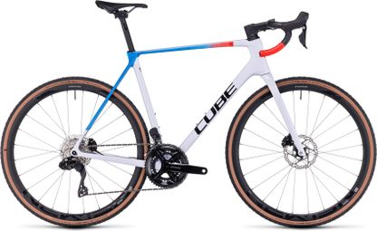 Cube Cross Race C:62 SLX Bicicleta de ciclocross Shimano 105 Di2 12S 700 mm Teamline Gris Azul Rojo 2023