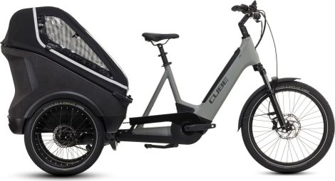 Cube Trike Family Hybrid 750 Electric Three-Wheel Cargo Bike Enviolo Cargo 750 Wh 24/20'' Swamp Grey 2023
