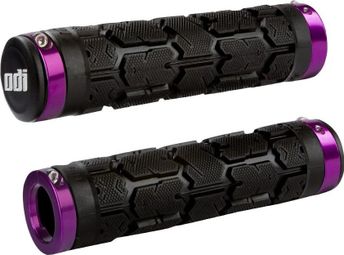 Pair of Odi Rogue Lock-On 130mm Black/Purple Grips