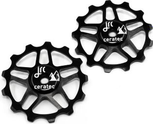 Paar JRC Components 13 tands Shimano Deore/SLX/XT/XTR 12V poelies Zwart