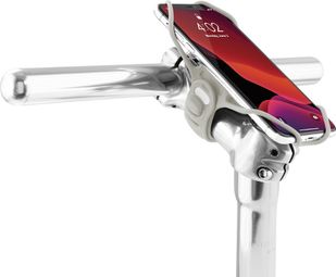 Bike Tie Pro 3 Gray : support pour téléphone (écran 5.8 à 7.2 pouces) - fixation guidon ou tige de vélo - Gris clair