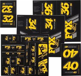 Kit Stickers Fox Racing Shox Heritage Fourche et Amortisseur Jaune