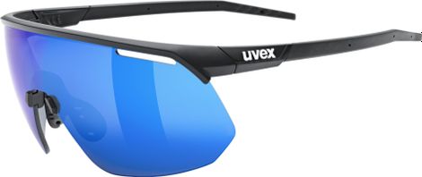 Uvex Pace One Glasses Black/Mirror Lenses Blue