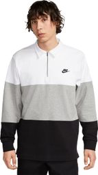 Polo manches longues Nike Club+ Fleece Blanc Noir