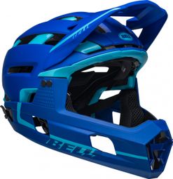 Bell Super Air R Mips Blue  Helmet with Detachable Chin Guard
