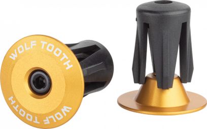 Wolf Tooth Alloy Bar End Plugs Gold