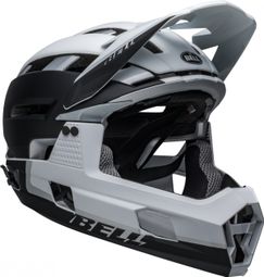 Bell Super Air R Mips Matt Black White Helmet with Detachable Chin Strap