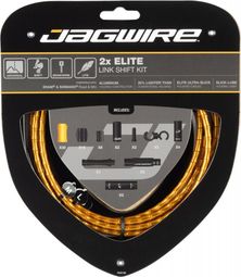 Kit Câbles et Gaines pour Dérailleurs Jagwire 2x Elite Link Shift Kit Or