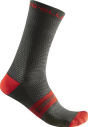 Castelli Superleggera T 18 Socks Khaki / Red