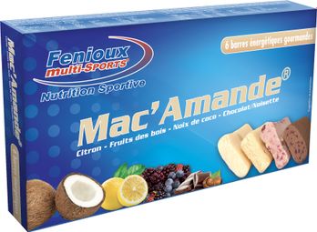 6 Fenioux Mac'Amande chocolate hazelnut energy bars