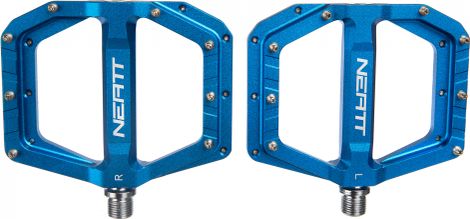 Pair of Flat Pedals Neatt Oxygen V2 8 Pins Blue