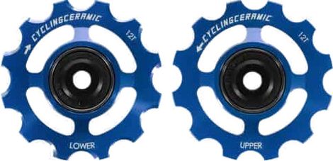 CyclingCeramic 12T pulleys for Campagnolo 12V derailleur Blue