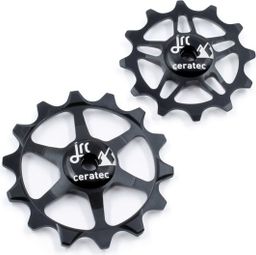 Pair of JRC Components 14/12-Tooth Rollers for Sram Eagle 12V Black