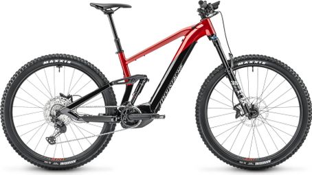Bicicleta eléctrica de montaña Moustache con suspensión total Saturday 29 Trail 7 Smart System Shimano Deore / XT 12V 750 Wh 29'' Negra / Roja 2023