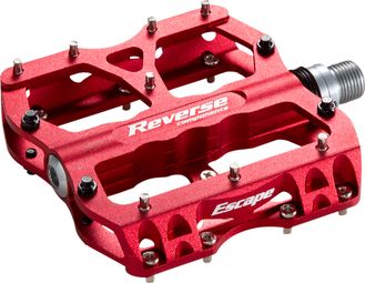 Reverse Escape Flat Pedals - Red